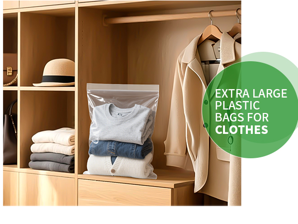 EXTRA LARGE PLASTICBAGS FOR CLOTHES
