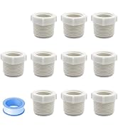 HayEastdor 10PCS 3/4 Inch Male Thread to 1/2 Inch Female Threaded PVC Pipe Bulk Fittings Reducer ...