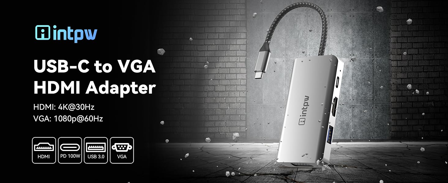 USB C HDMI VGA Adapter