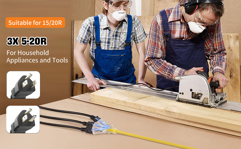 3-Way Splitter with LED Power Indicator