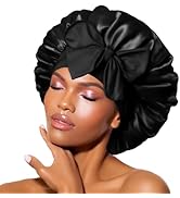 BONNET QUEEN Silk Bonnet for Sleeping Women Satin Bonnet Anti-Frizzy Night Sleep Cap Hair Wrap fo...