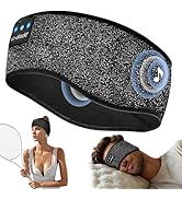 LC-dolida Headband Headphones Bluetooth 5.4 Headband, Sleep Headphones with Ultra-Thin HD Stereo ...