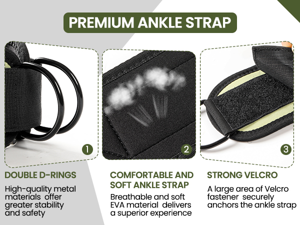 Ankle Resistance Bands with Cuffs