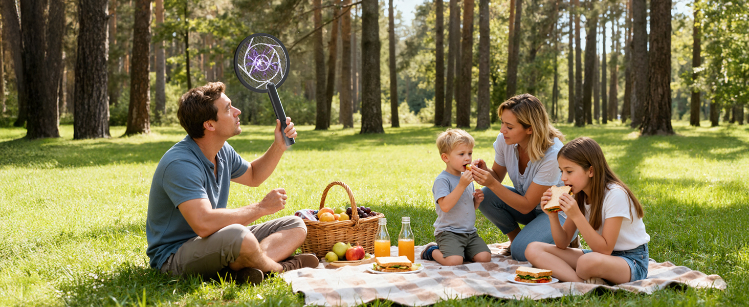 YISSVIC Electric Fly Swatter Bug Zapper Racket