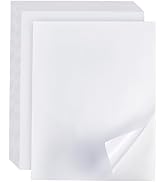 LuckyGuard 30 Sheets Full Sheet Label Sticker Paper, 8.5" x 11" White Blank Printable Sticker Pap...