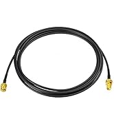 Bingfu RP-SMA Male to RP-SMA Female Bulkhead Mount RG174 WiFi Antenna Extension Coaxial Cable 2m ...