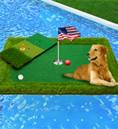 floating golf green for pool