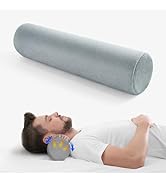 Zmarthumb Cervical Neck Roll Pillow, Round Foam Bolster Pillow, Cylinder Pillows with Washable Zi...