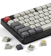 GMKWTL XDA Profile PBT Keycap Set, Retro Game Console Custom Keycaps, XVX Keycaps 60 Percent,Dye-...