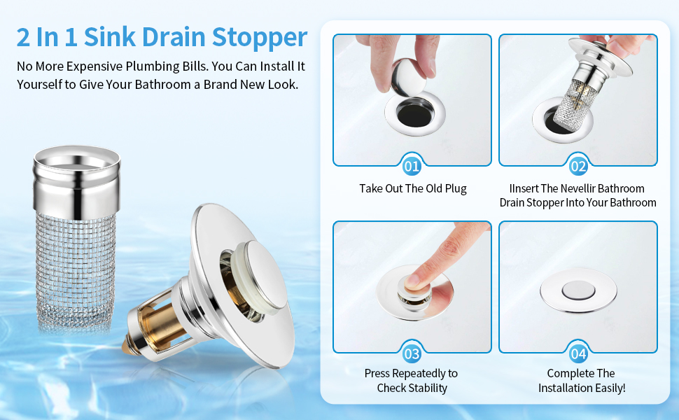 stainless steel drain stopper