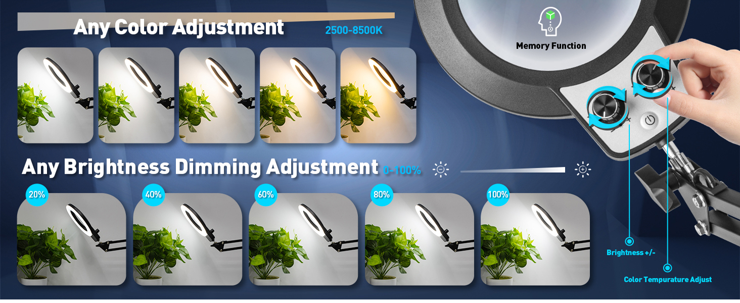 magnifying glass with light and stand,lighted magnifying glass,magnifier with light