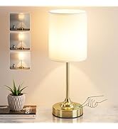 Touch Control Cordlss Table Lamp, USB-C Rechargeable Lamp with Stepless Dimming, 4000mAh Battery ...