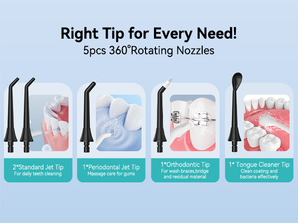 Water Flosser - Cordless Rechargeable Water Flossers for Teeth Cleaning