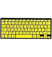 HXMJ-Large Print Mini Bluetooth Keyboard Compatible with iPad,iPhone,iPod,MacBook for Seniors and...