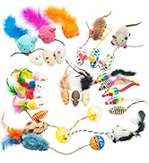 Fashion's Talk Mouse Cat Toys Mixed Bag 27 Assorted Mice Toy for Cats Kitten Catnip,Feather,Furry...