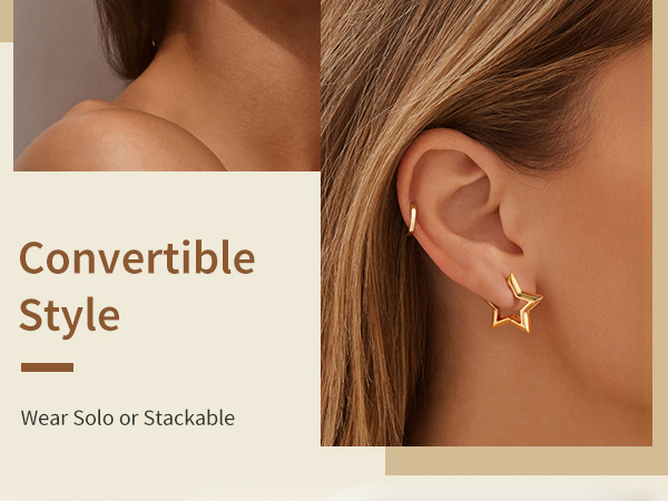 gold star earring