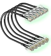 CableGeeker Cat6A Ethernet Patch Cable 3FT 5-Pack Black, Slim Cat 6a Network Cable with 10Gbps Sp...