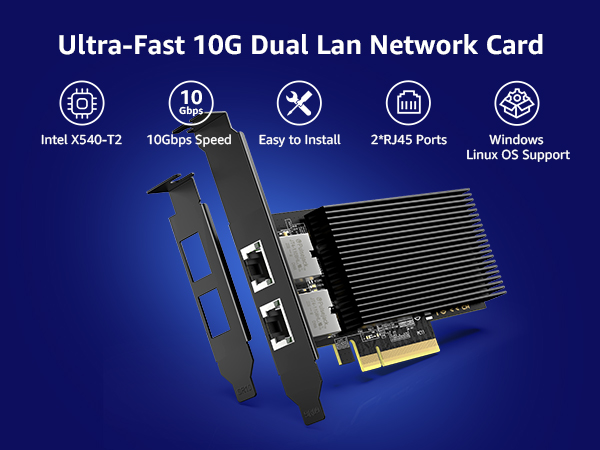 10G dual RJ45 Netwrok Card