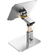 Vaydeer All-in-One Aluminum Laptop Stand Adjustable Height 360° Rotation, Ergonomic Riser, Portab...