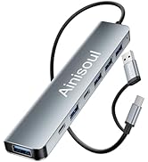 Ainisoul USB C Hub Multiport Adapter,USB C to USB Hub,Type C USBA Multi Port Expansion 3.0 2.0,7 ...