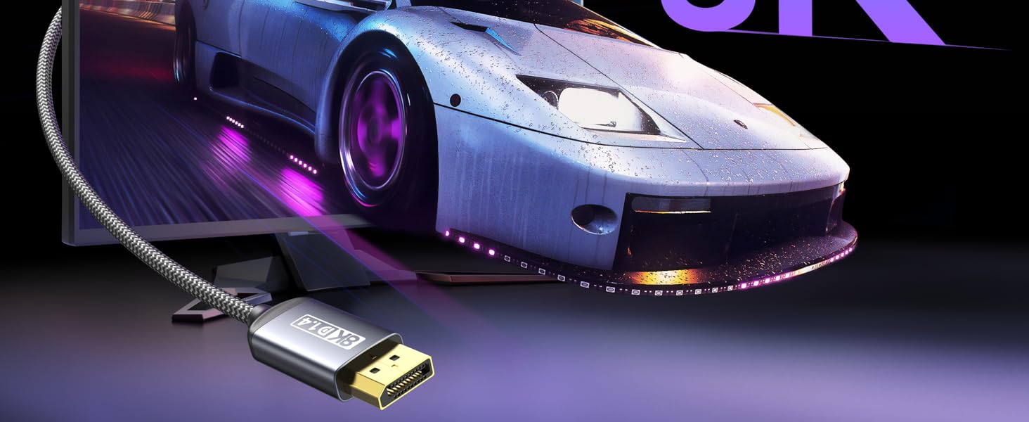 USB C to DisplayPort 1.4 Cable 8K
