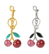 COOLANS 2 Pack Cherry Keychain Bag Charms,Car Key Ring Charm,Cute Novelty Keychains,Handbag Purse...