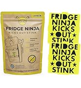 Fridge Ninja Compact Fridge Deodorizer (2 Pack) - More Effective Than Baking Soda - Compact Size ...