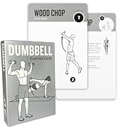 ELAORY Dumbbell Workout Cards, 62 Exercises Cards Deck Large Size 5" x 3.5" Fitness Cards for Wom...