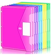 Forvencer Binder Pocket, 10 Pack Super Heavyweight Poly Binder Pocket with Hook and Loop Fastener...