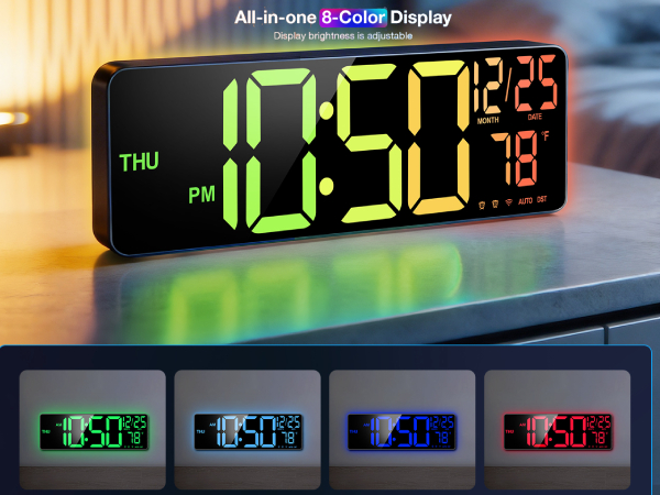 rgb wall clock