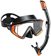 Adult Pano 3 Scuba Diving Mask, Tempered Glass Snorkel Mask Anti-Fog Swim Mask No Leakage Swim Go...