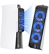 for PS5 Cooling Fan with Led Light, Quiet for PS5 Fan Cooling Fan HUIJUTCHEN for PS5 Cooler Cooli...