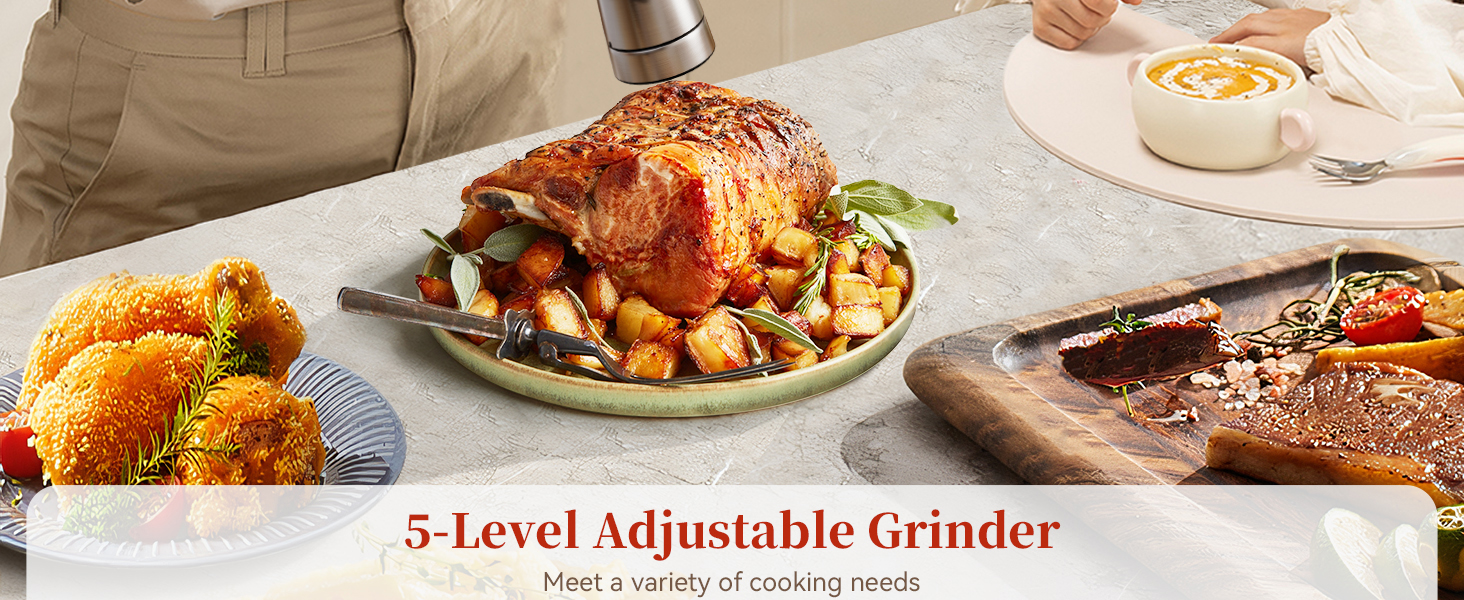 Electric Salt and Pepper Grinder Set