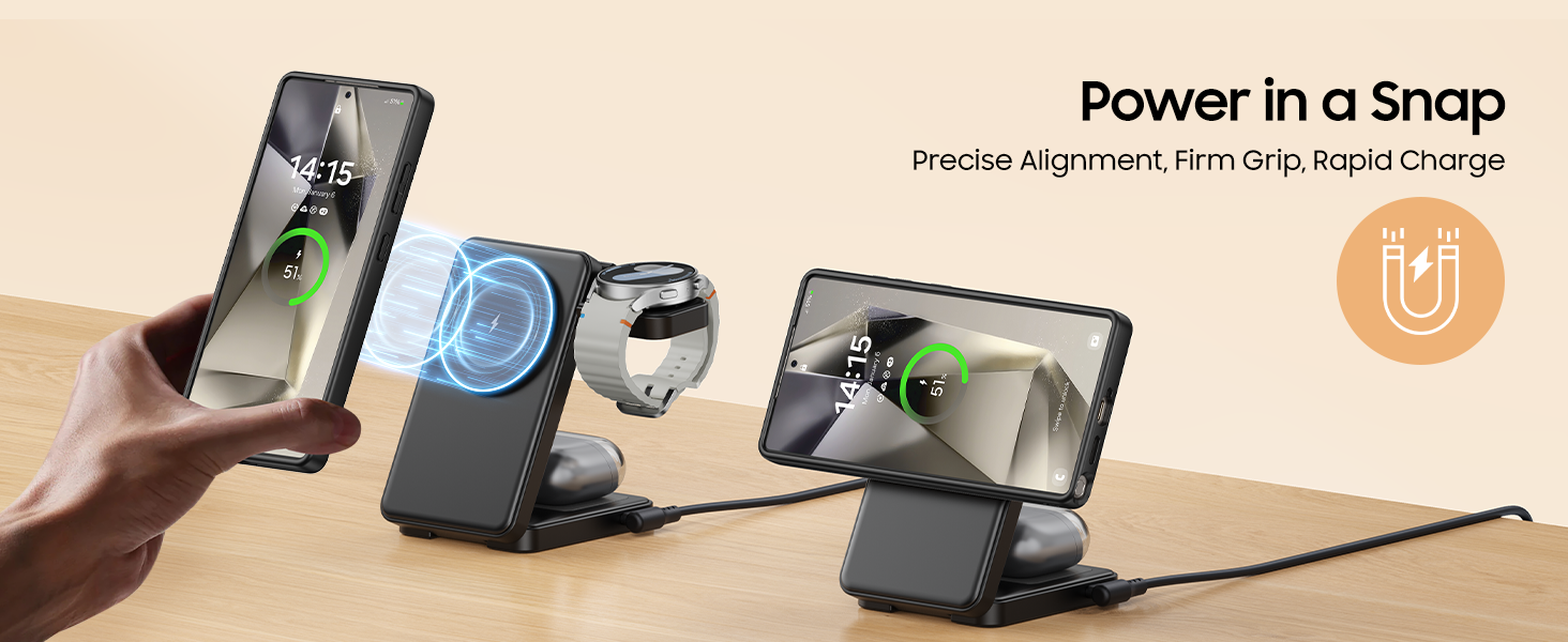 3 in 1 samsung mag safe wireless charger