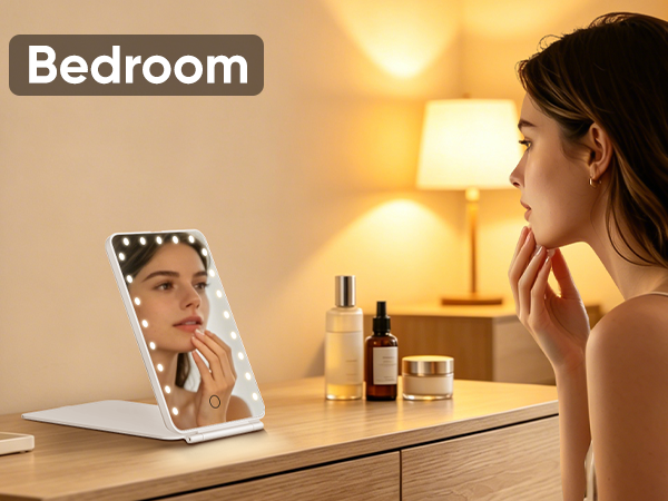 Rechargeable Travel Makeup Mirror