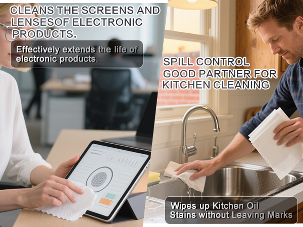 Spill Control Cleans the screens and lenses of electronic products