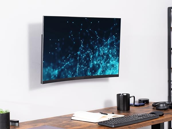 Single Monitor Wall Mount for Standing Workstations