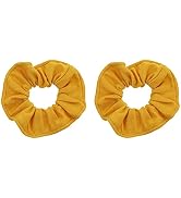 Set of 2 Large Solid Scrunchies (Mustard)