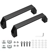 JiGiU 2-Pack 4040 Aluminum Handle Aluminium Alloy Rectangular Industrial Pull Handle 180mm Hole D...