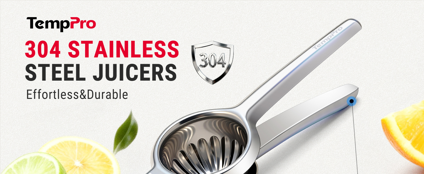 effortless and durable 304 stainless steel lemon squeezer