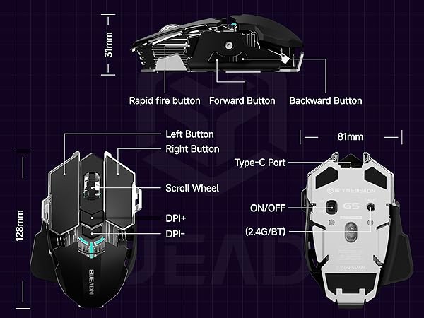 wireless gaming mouse mouse wireless mouse gaming mouse black mouse bluetooth mouse computer mouse 