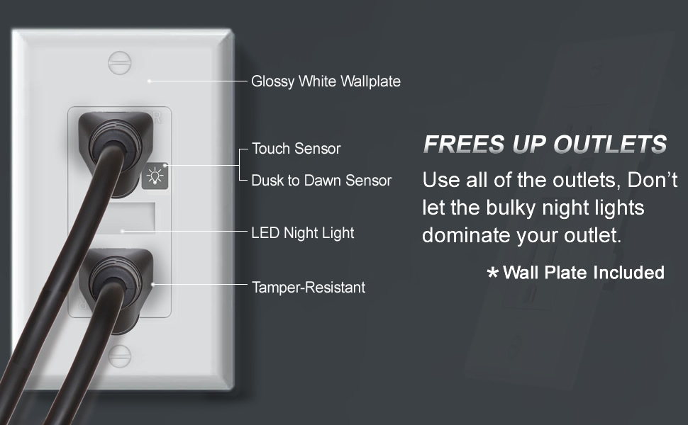 night light wall outlet