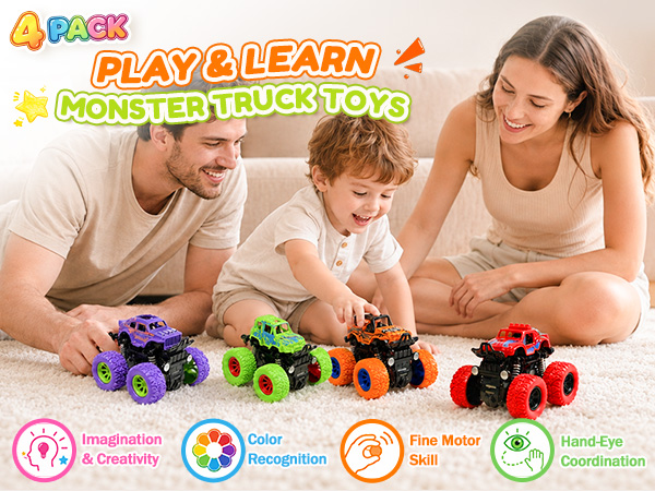 monster truck toys for toddlers kids ages 2-7
