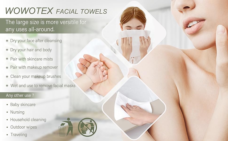 WOWOTEX Disposable Face Towel