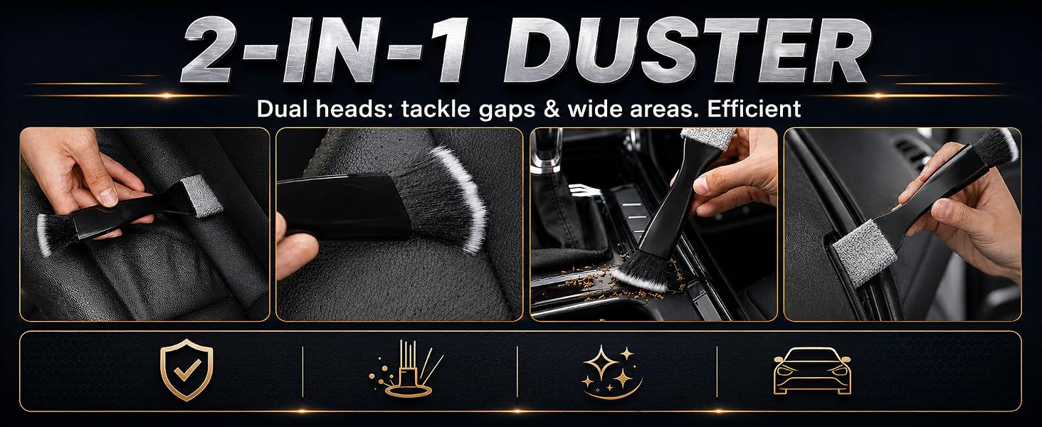 Upgraded 2-in-1 Dual Head AC Vent Brush