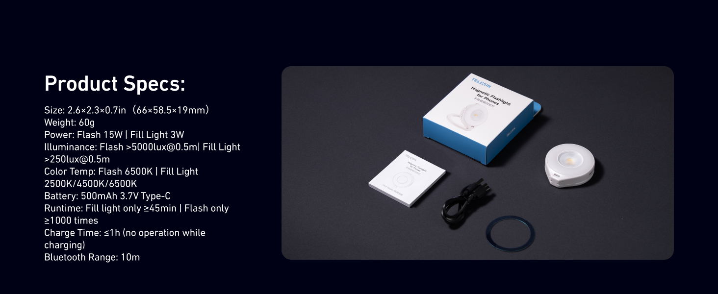magnetic selfie light for iPhone