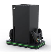 CODOGOY Vertical Charging Stand with Cooling Fan, Compatible with Xbox Series X/S Console and Con...