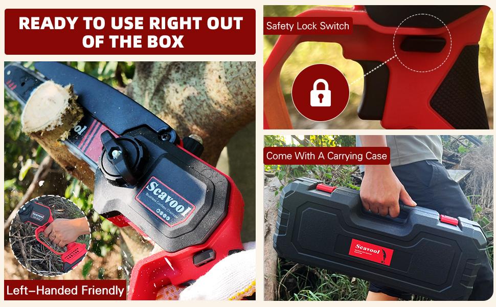 Lightweight handhold electric chainsaw