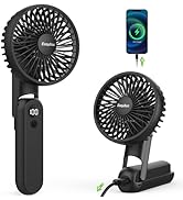 EasyAcc Portable Handheld Fan for Travel with 5000mAh Up to 32Hours- Digital Display &amp; 5 Speeds/l...