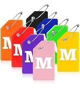 Gostwo 8 Pack Luggage Tags for Suitcases, 26 Initial Letter Travel Luggage Baggage Identification...
